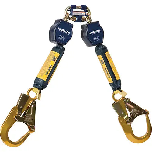 Personal Self Retracting Lifeline 3101283, Twin-leg, Web, 6 ft. (1.8m), 1 EA