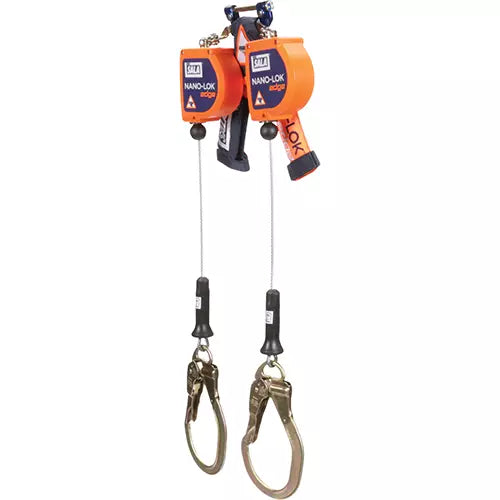 3M™ DBI-SALA® Nano-Lok™ Edge Twin-Leg Self Retracting Lifeline, 3500234, cable, quick connect, 8 ft (2.4 m)