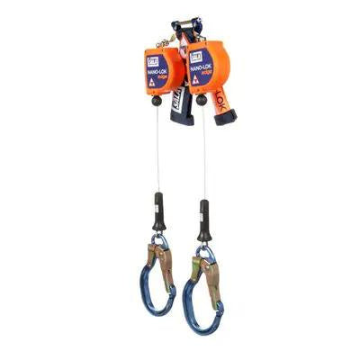 3M™ DBI-SALA® Nano-Lok™ Edge Twin-Leg Self Retracting Lifeline, 3500238, cable, quick connect, 8 ft (2.4 m)