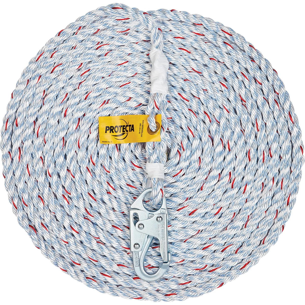 Rope Lifeline with Snap Hook SSR100 25-100 ', 5/8 in Polypropylene and Polyethylene Blend, Blue Superior Safety Harness